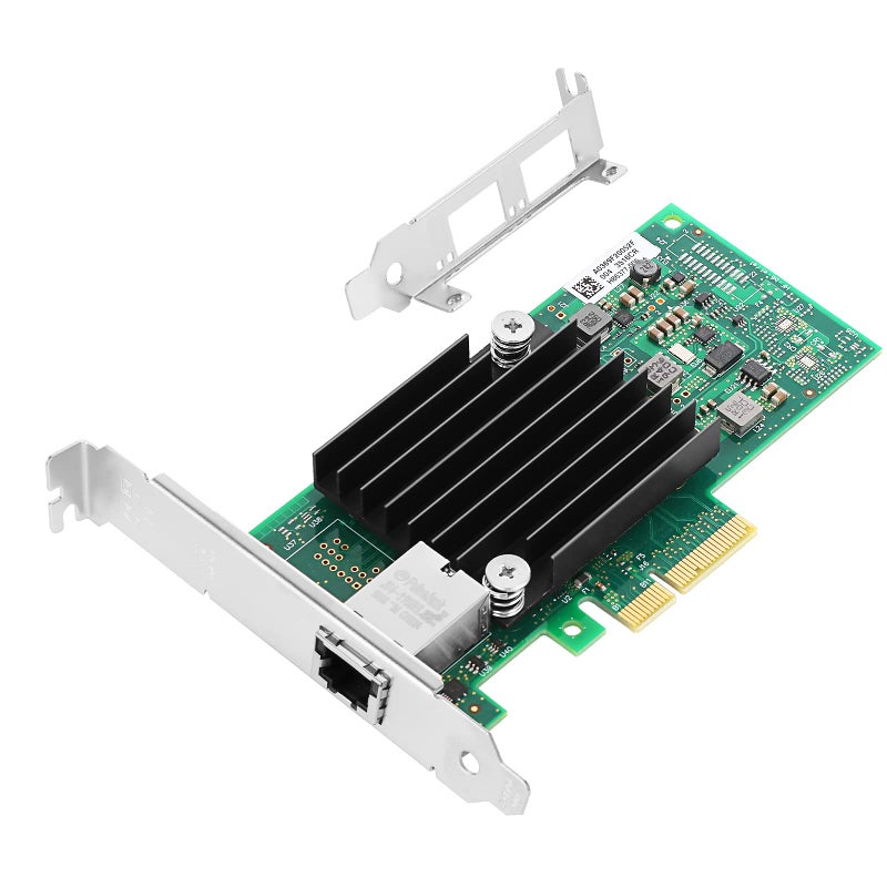 Vogzone 10Gb PCI-E NIC Network Card for Intel X550-T1,2.5GbE/5GbE/10GbE Copper Singe RJ45 Port,with Intel ELX550AT2 Chip,10GbE PCI Express 3.0 X4 Adapter Support Windows/Linux/VMware - Image 1
